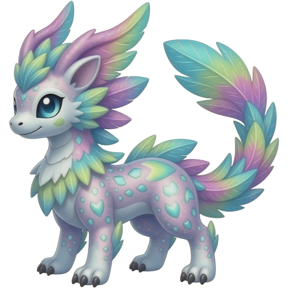 Shiny exotic feathery pastel glittery sparkling tropical bioluminescent edgy cool Salandit-Salamence-Ekans-Seviper-Rapidash-Salazzle-Fakemon-hybrid emoji