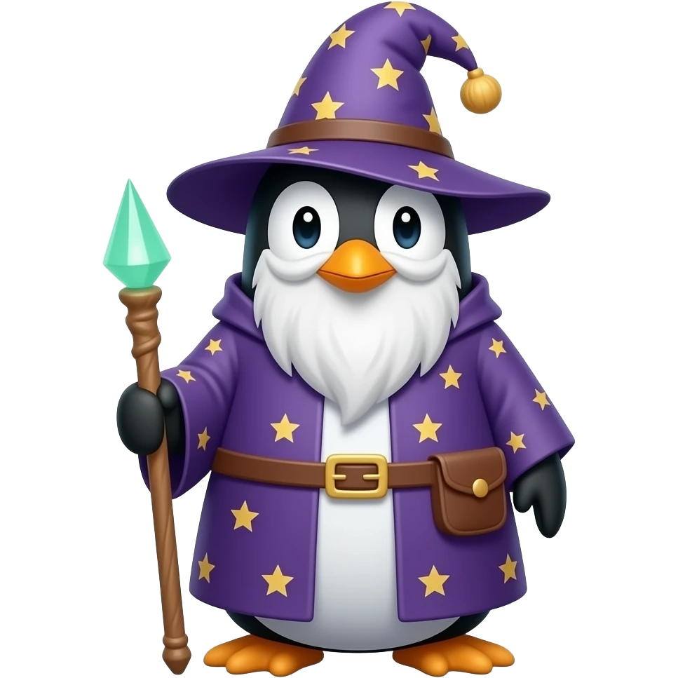 Penguin Wizard emoji