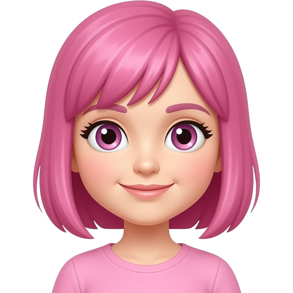 دختر پاک صورتی emoji