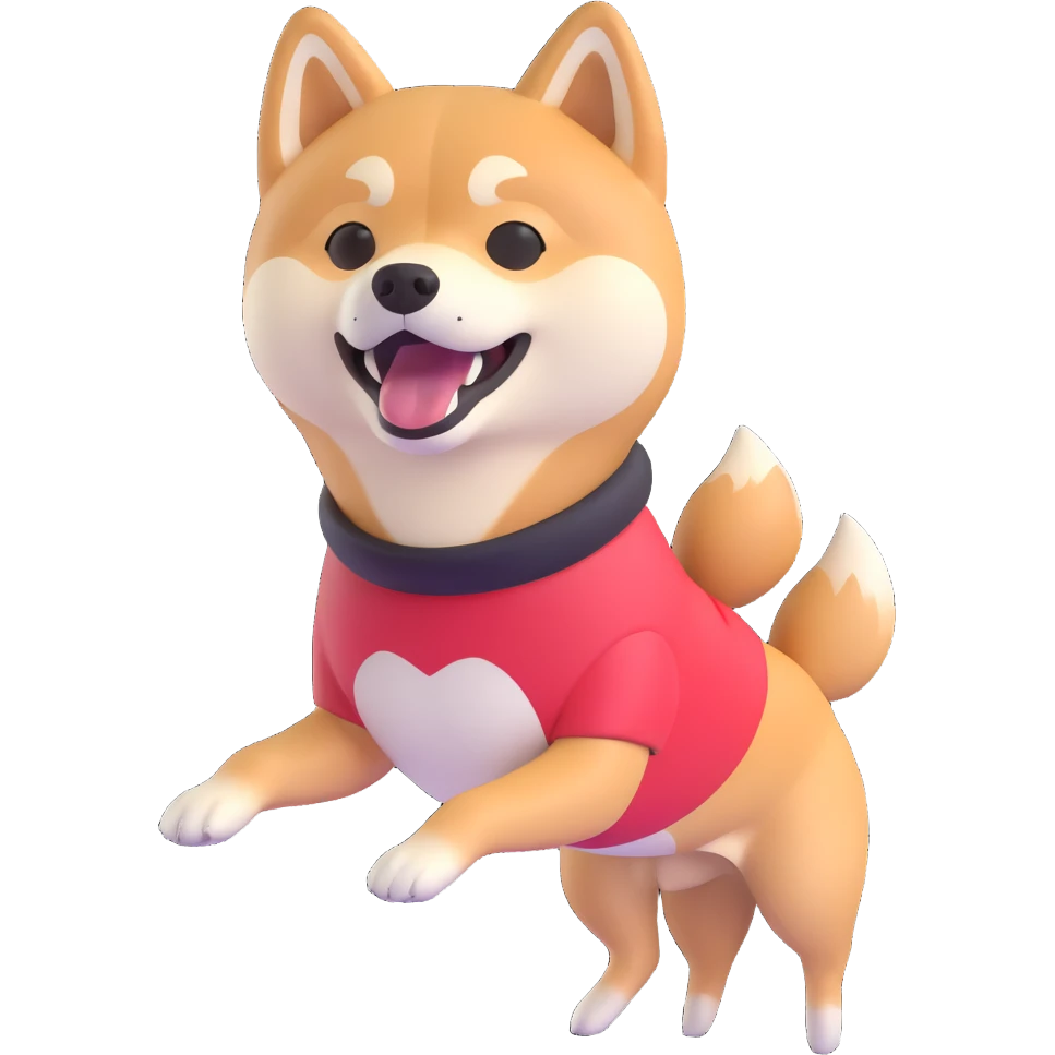 shiba inu jogging emoji