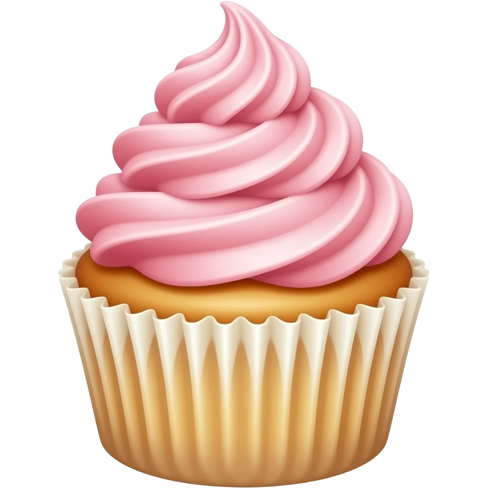 Cupcake with pink icing emoji