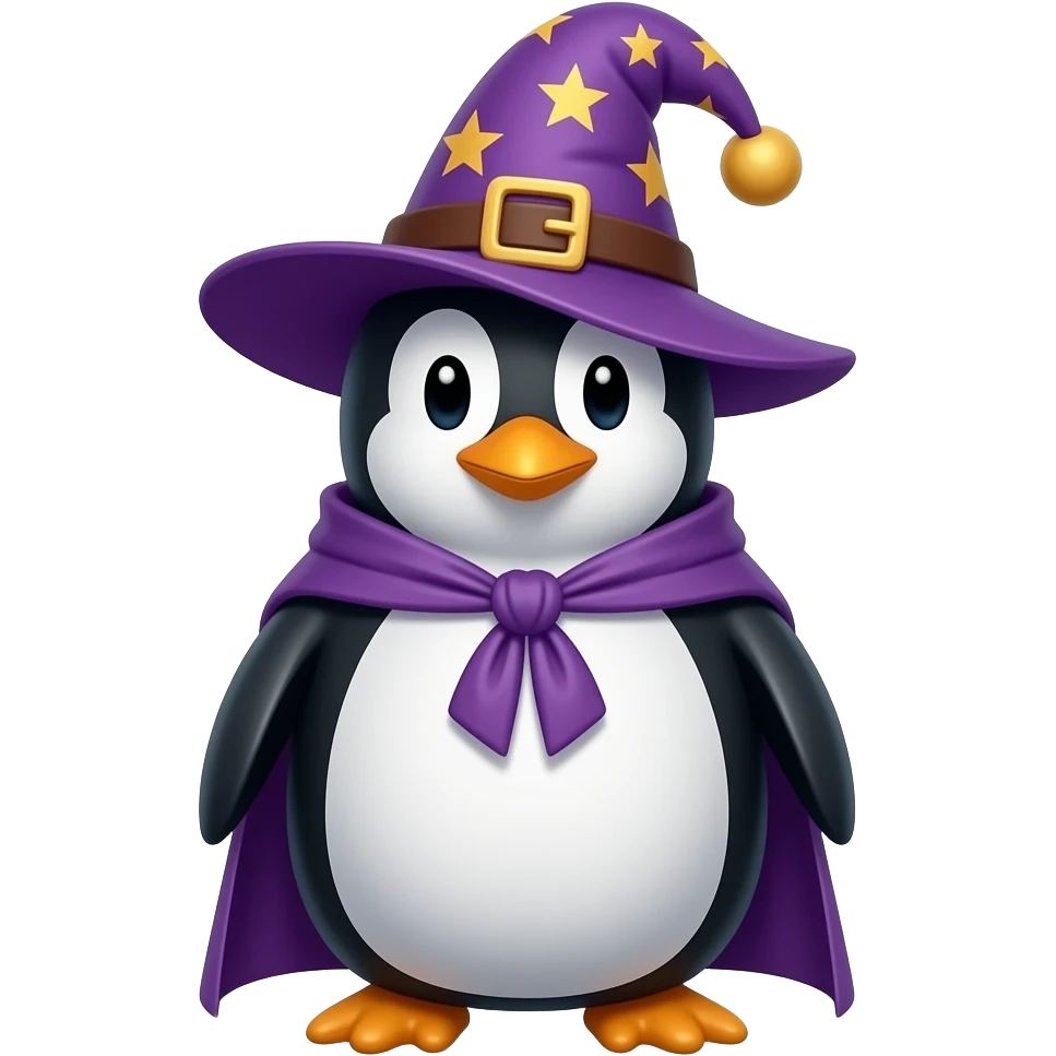 Penguin Wizard emoji