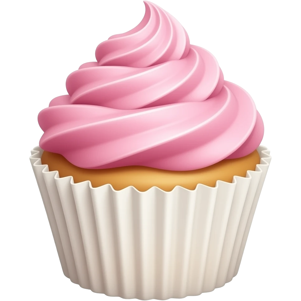 Cupcake with pink icing emoji