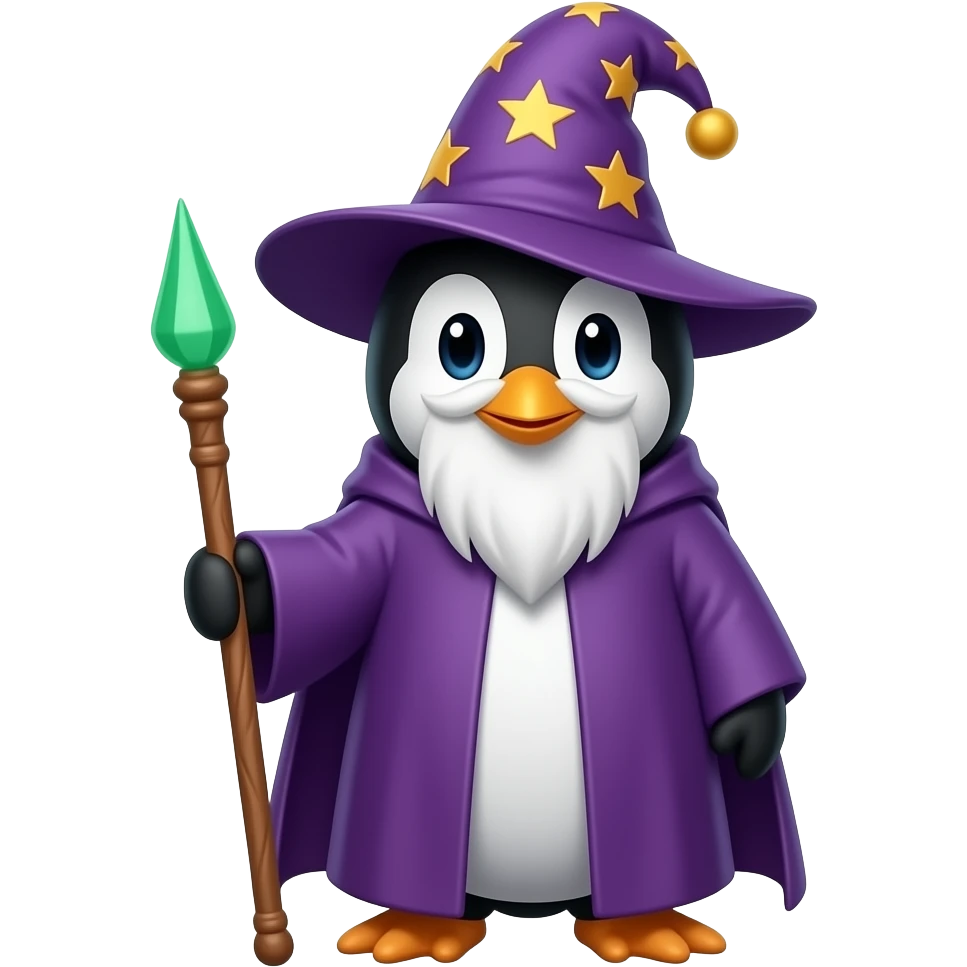 Penguin Wizard emoji