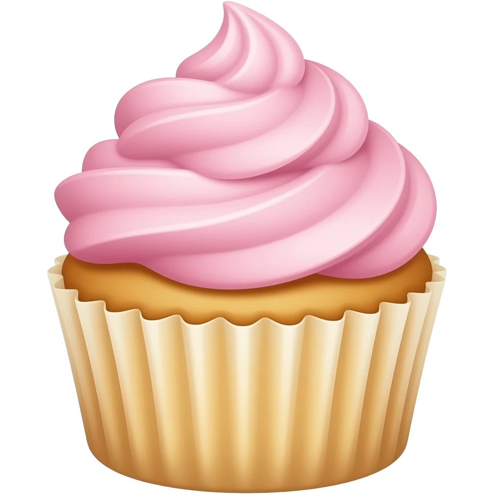 Cupcake with pink icing emoji