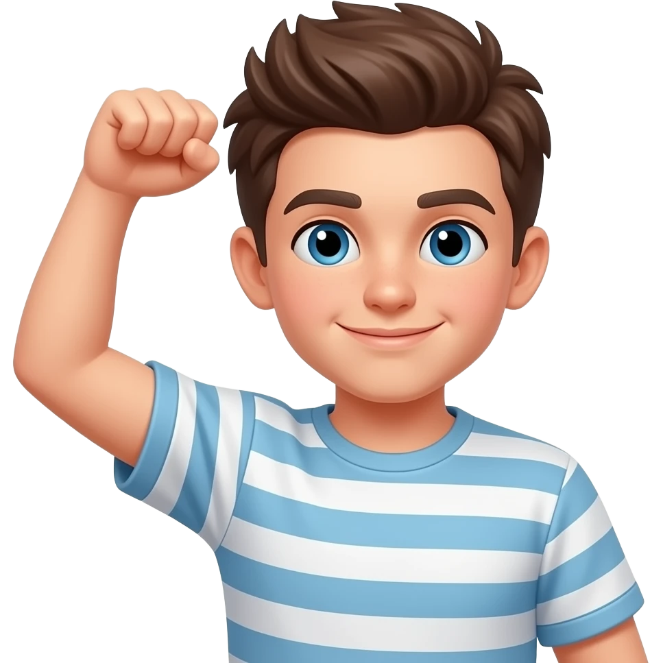 boy showing armpit emoji