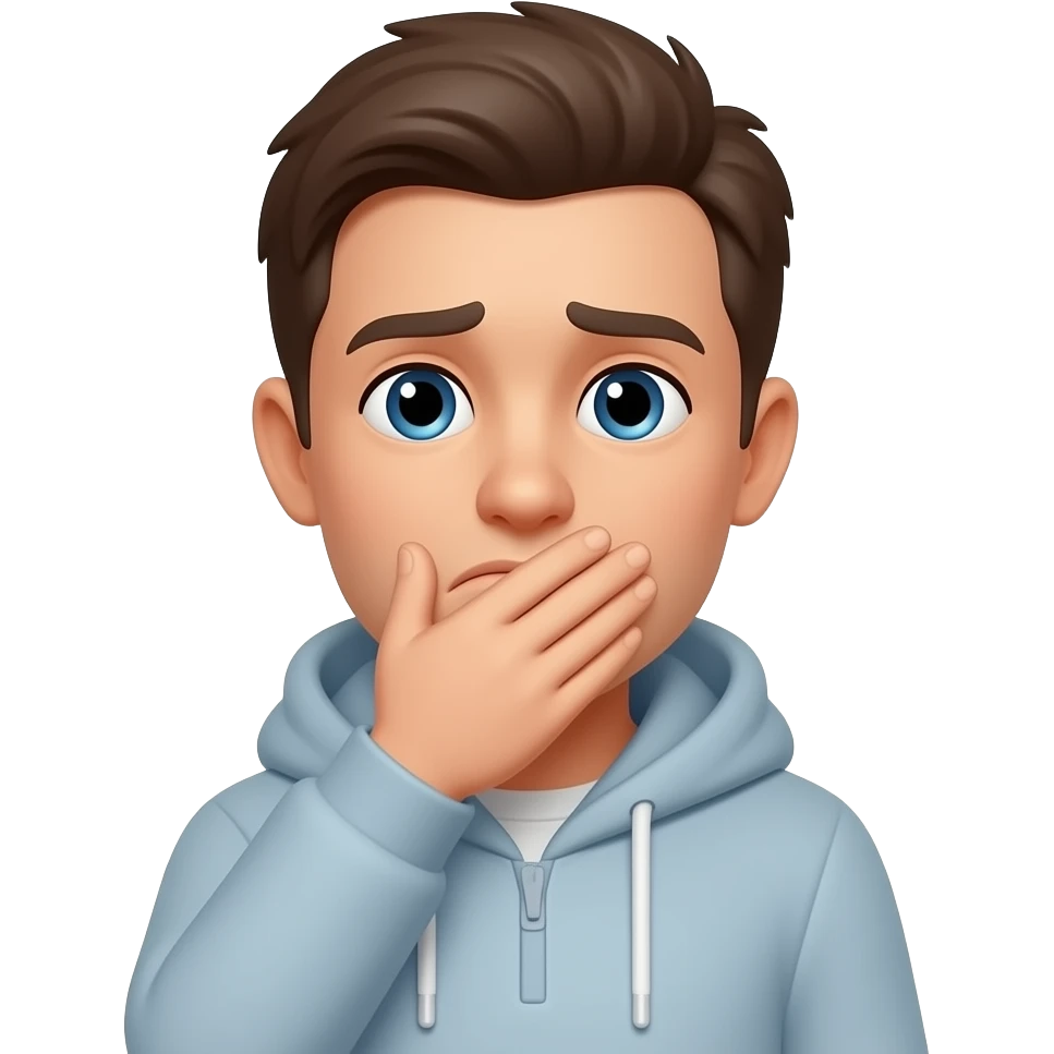 First covering mouth of 😭 emoji