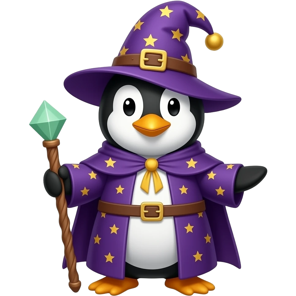 Penguin Wizard emoji