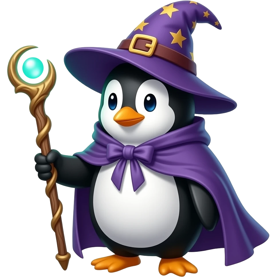 Penguin Wizard emoji