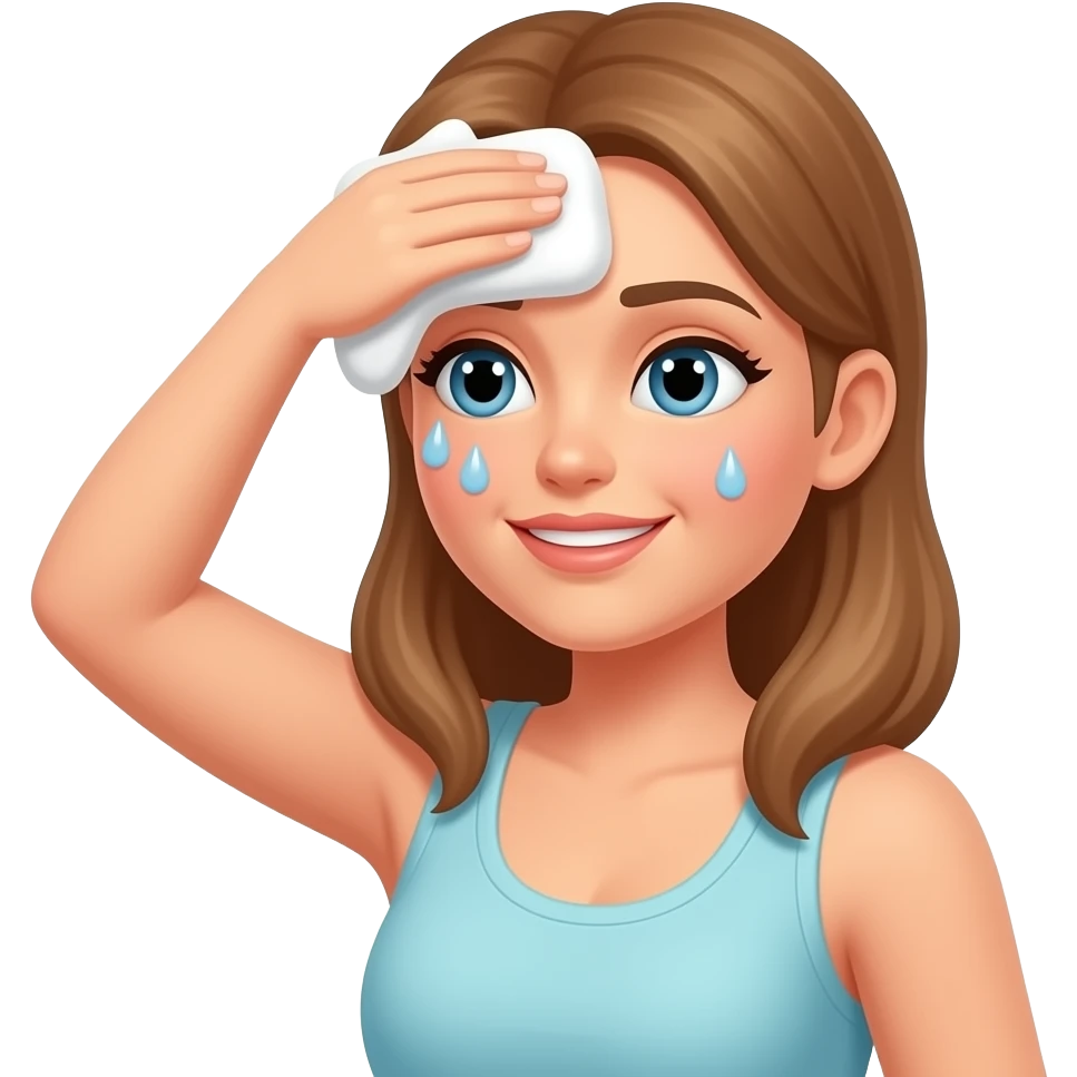 땀을 닦는 여성 emoji