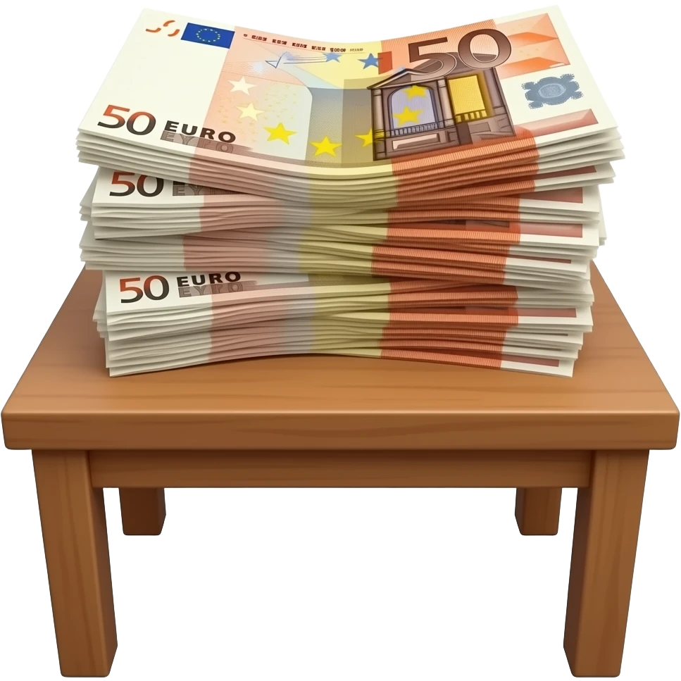 euros on table emoji
