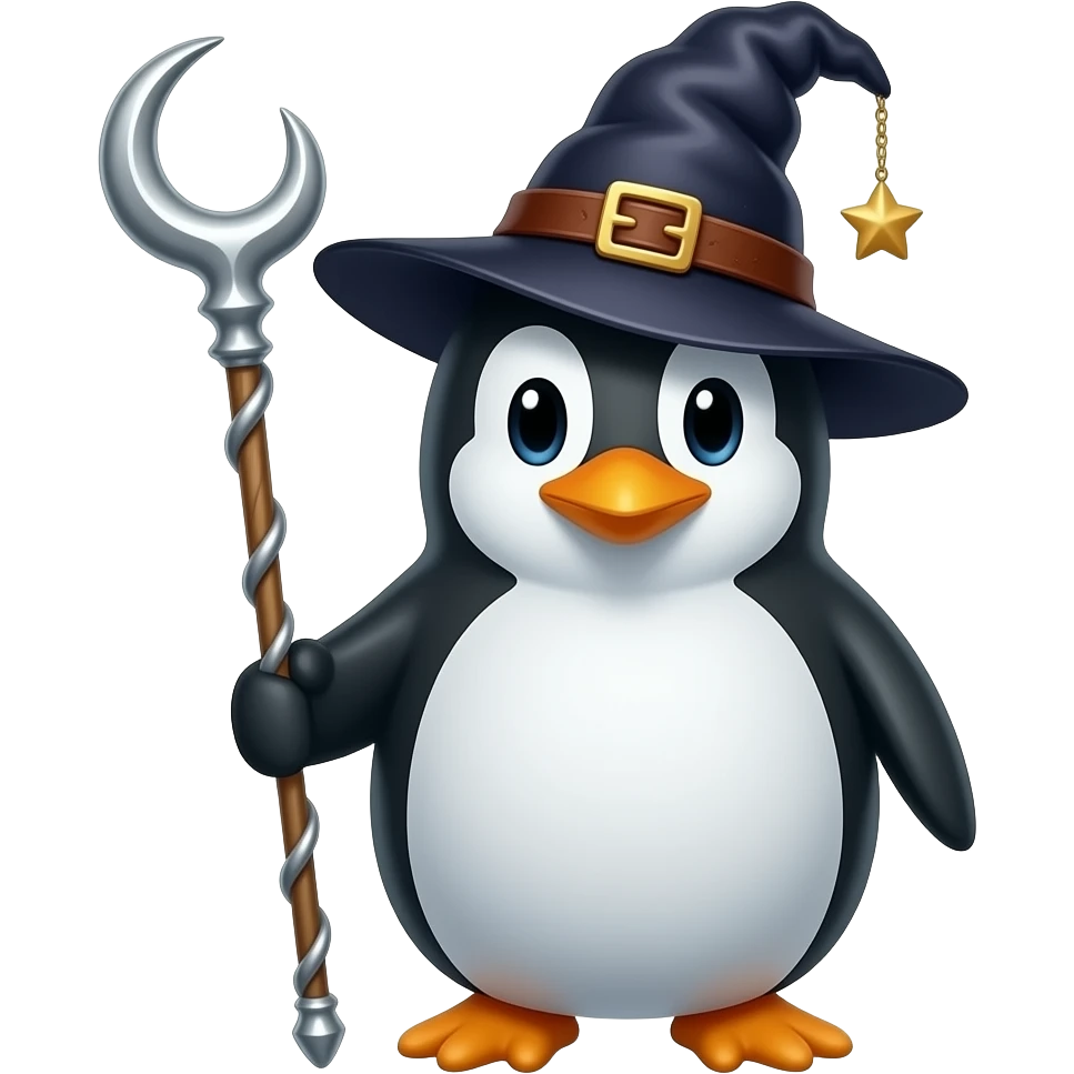 Penguin Wizard emoji