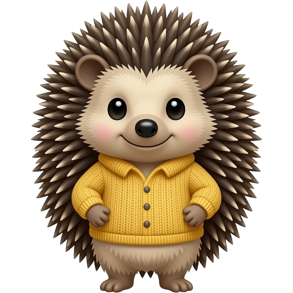 Hedgehog with Sweater emoji