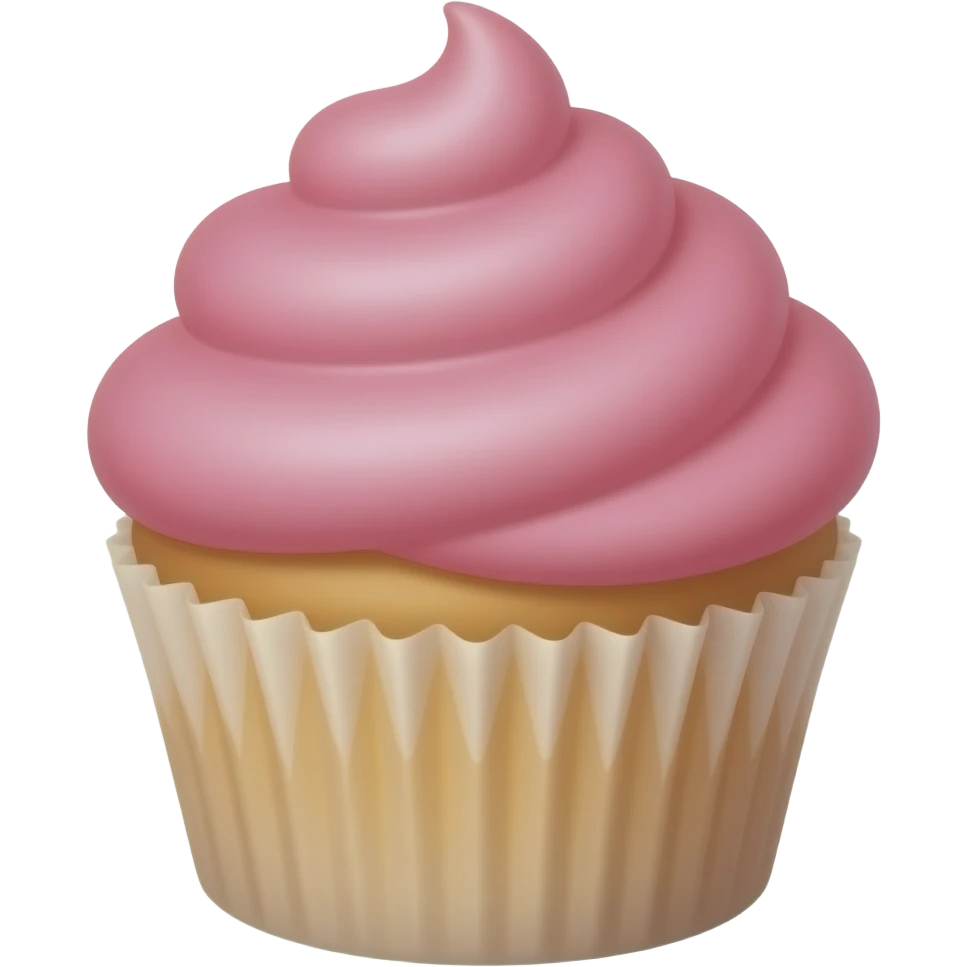 Cupcake with pink icing emoji