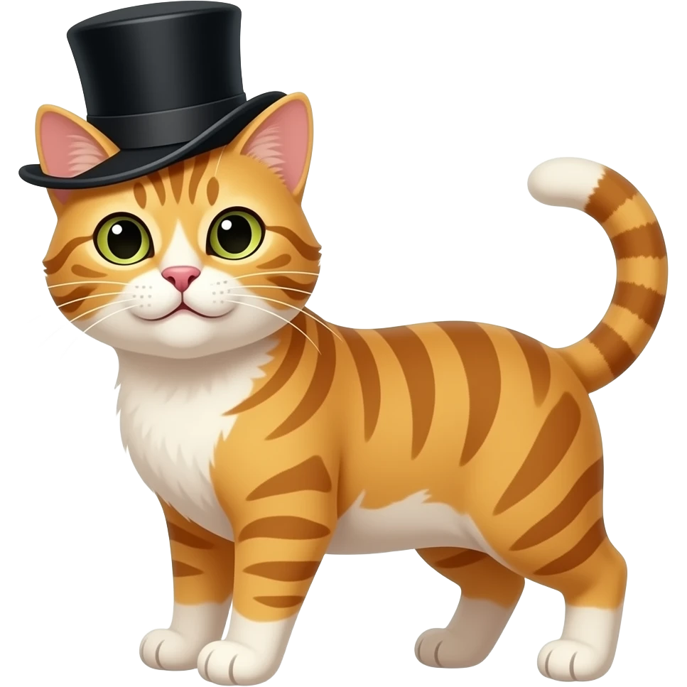 Cat with a top hat emoji