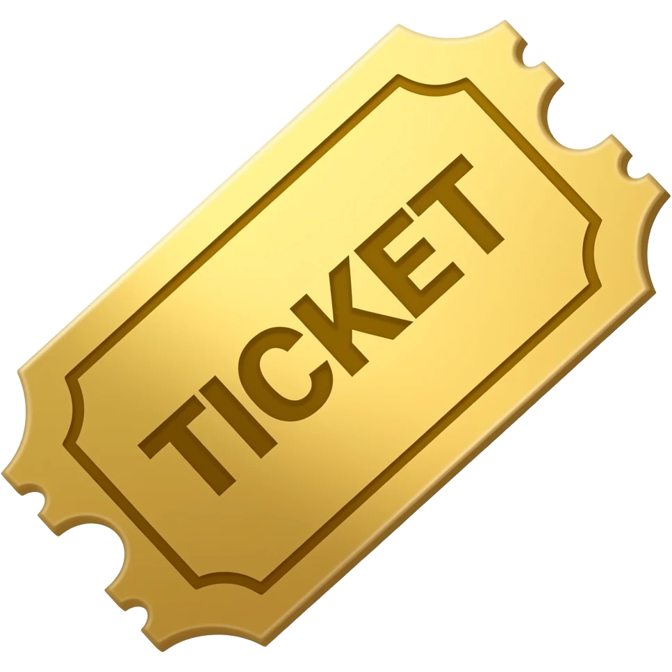 golden tickt emoji