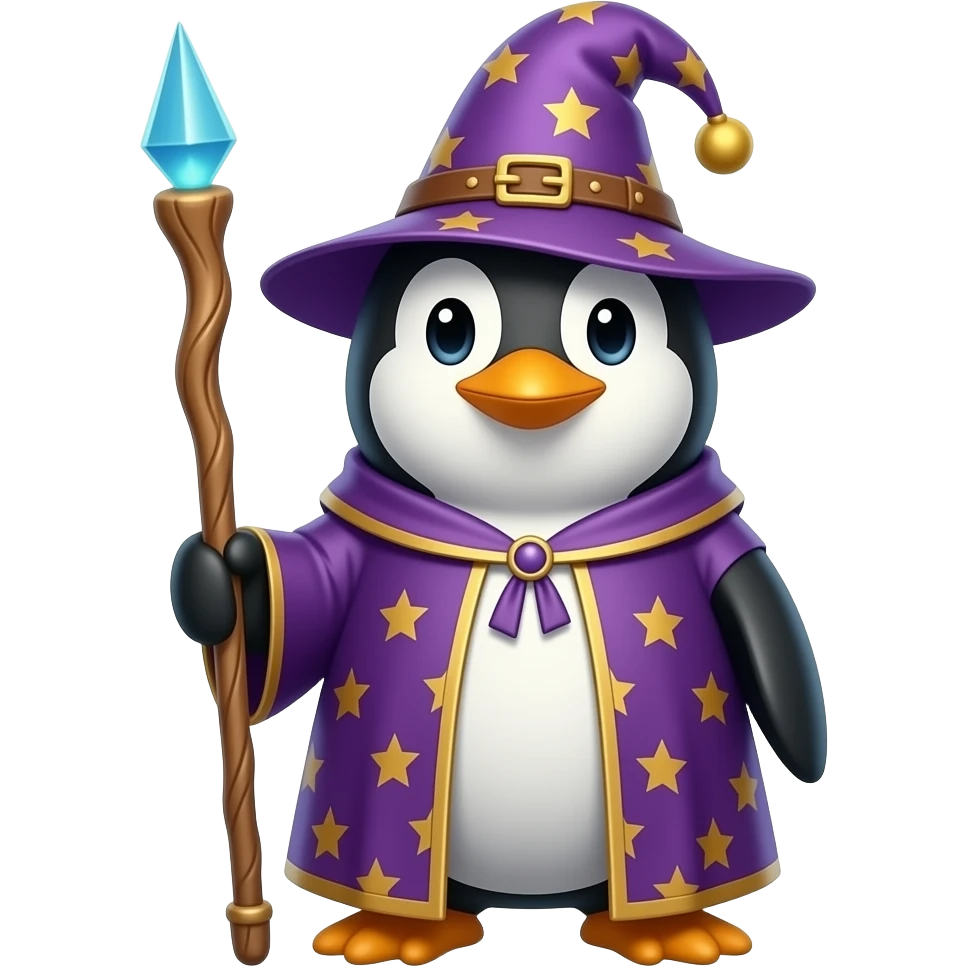 Penguin Wizard emoji