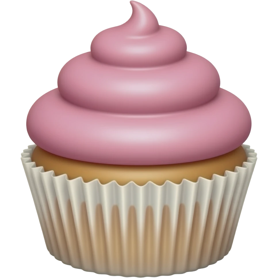 Cupcake with pink icing emoji