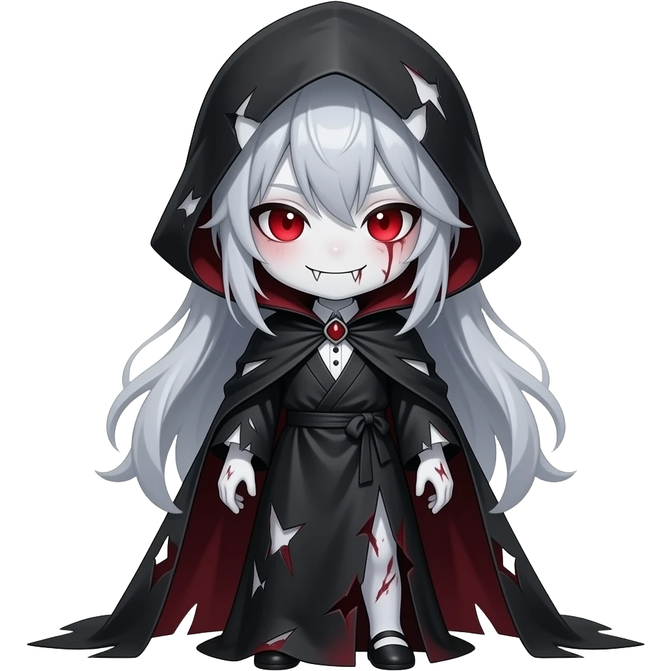 chibi anime old vampire full body emoji | AI Emoji Generator