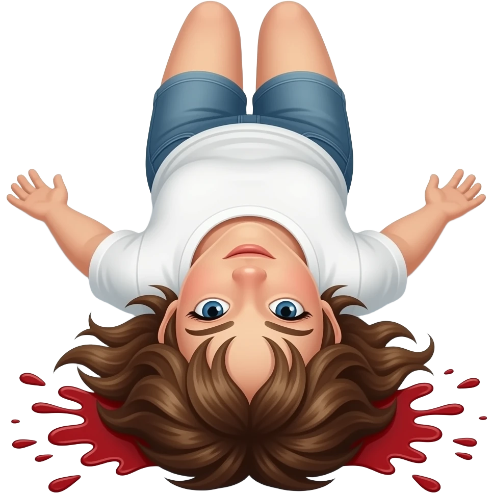 Linnet Ridgeway tirada en el suelo con sangre alrededor emoji