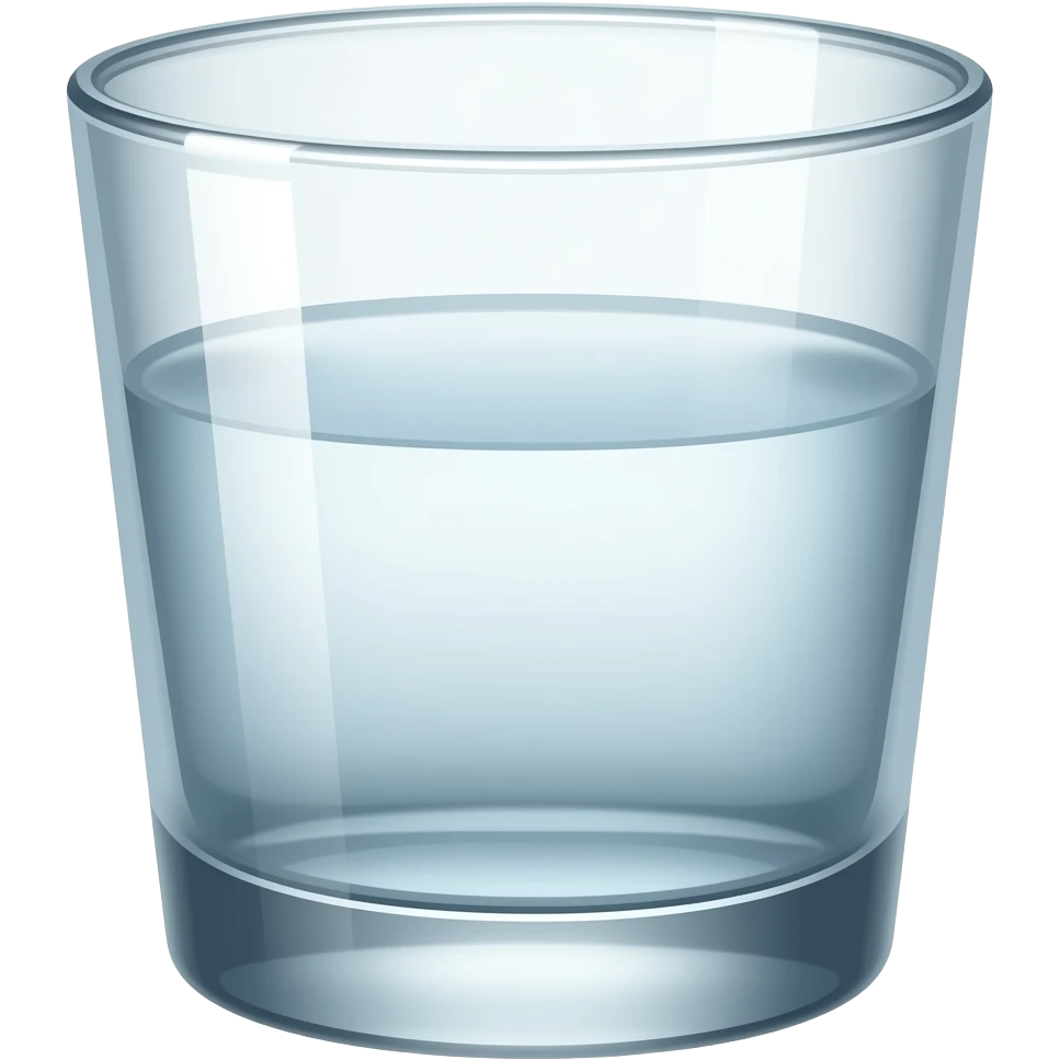 copa con líquido transparente emoji