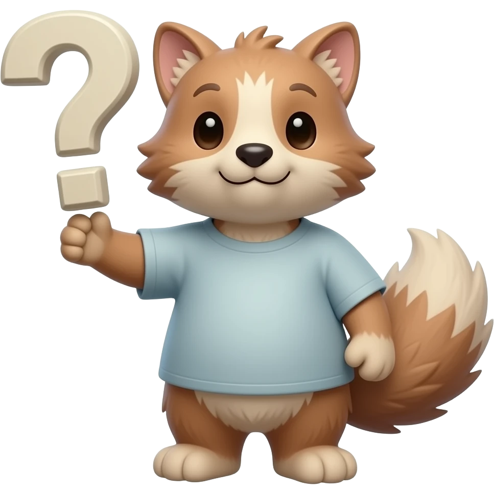 question with animal emoji