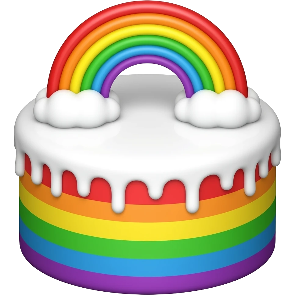 Rainbow cake emoji