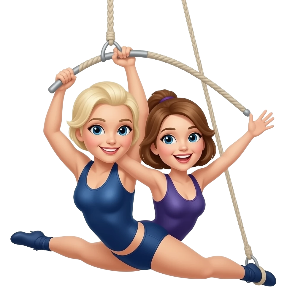 make a flying trapeze artist celebratation emoji white woman emoji