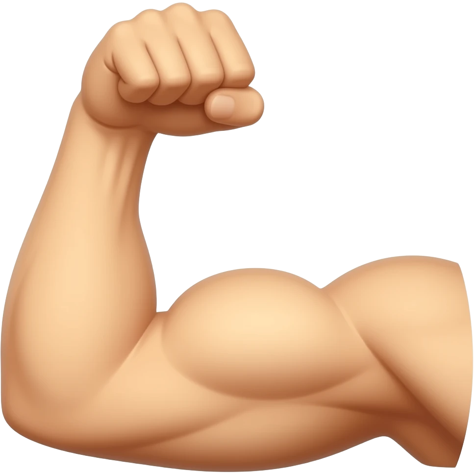 A strong arm flex emoji