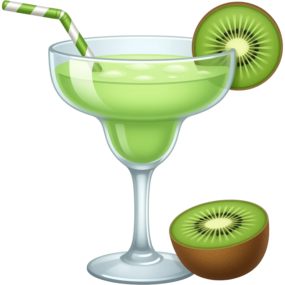 Kiwi Daiquiri, no extra fruit, daquiri glass only emoji