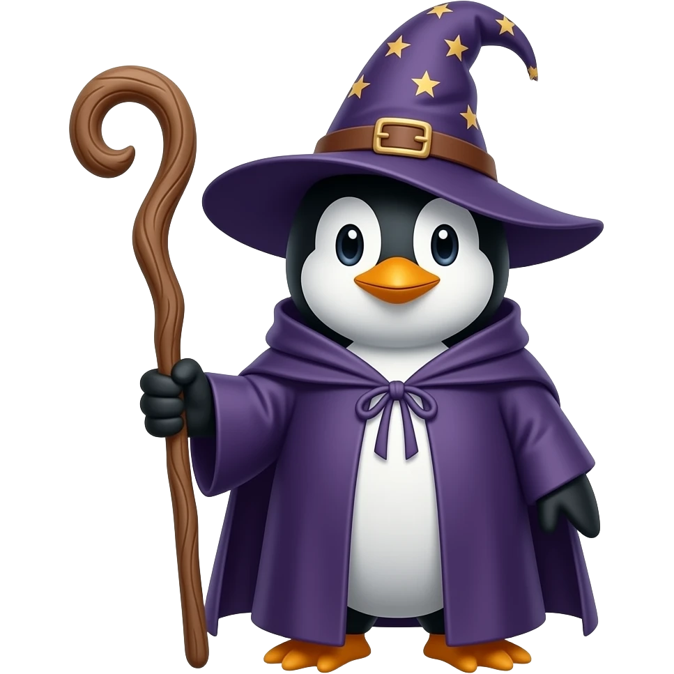 Penguin Wizard emoji