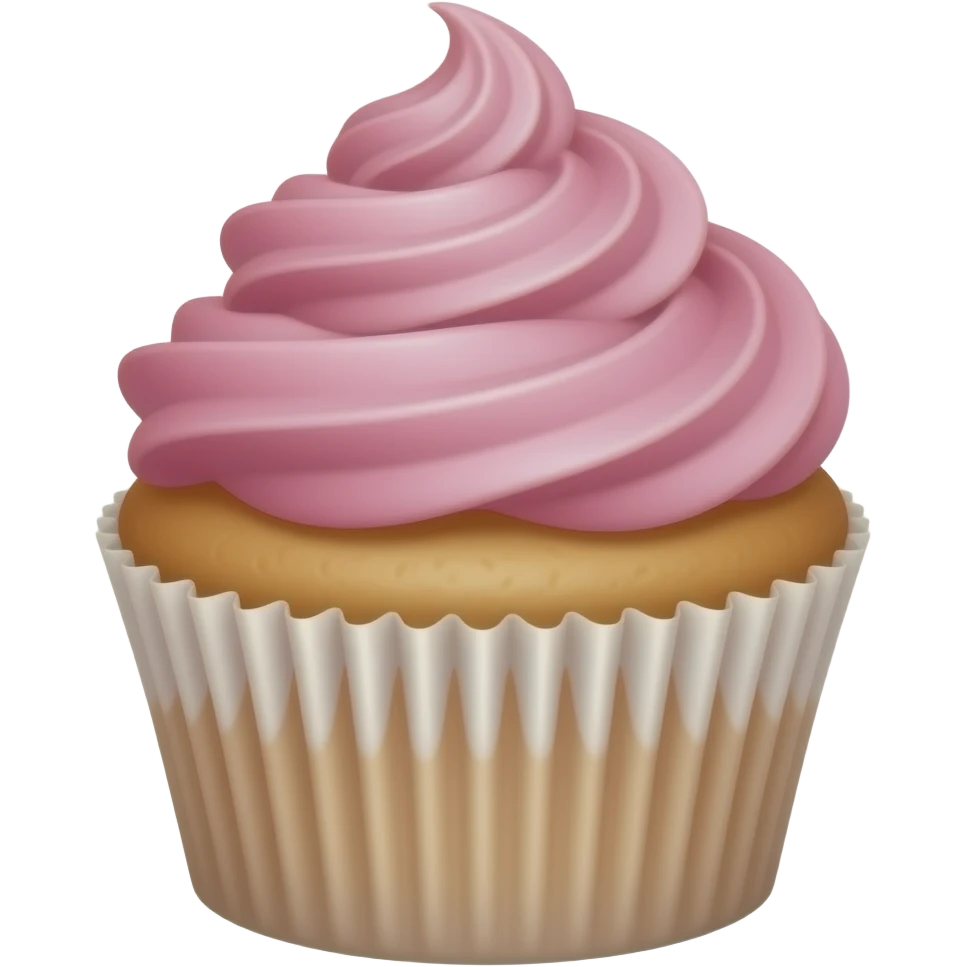 Cupcake with pink icing emoji