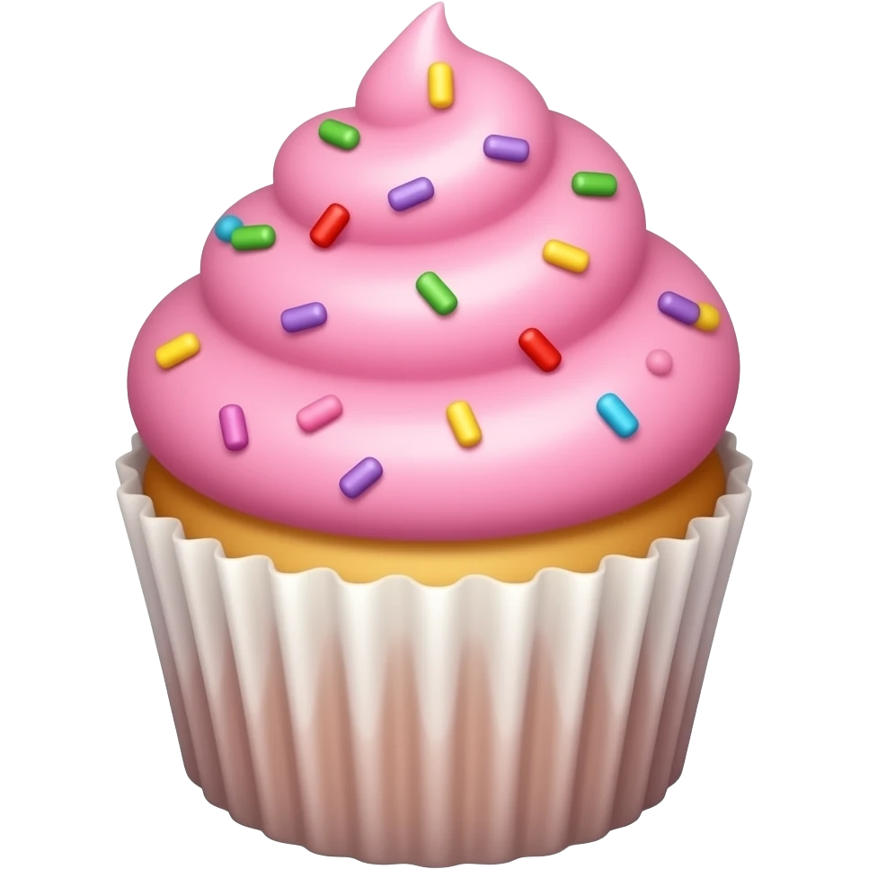 Cupcake with pink icing emoji