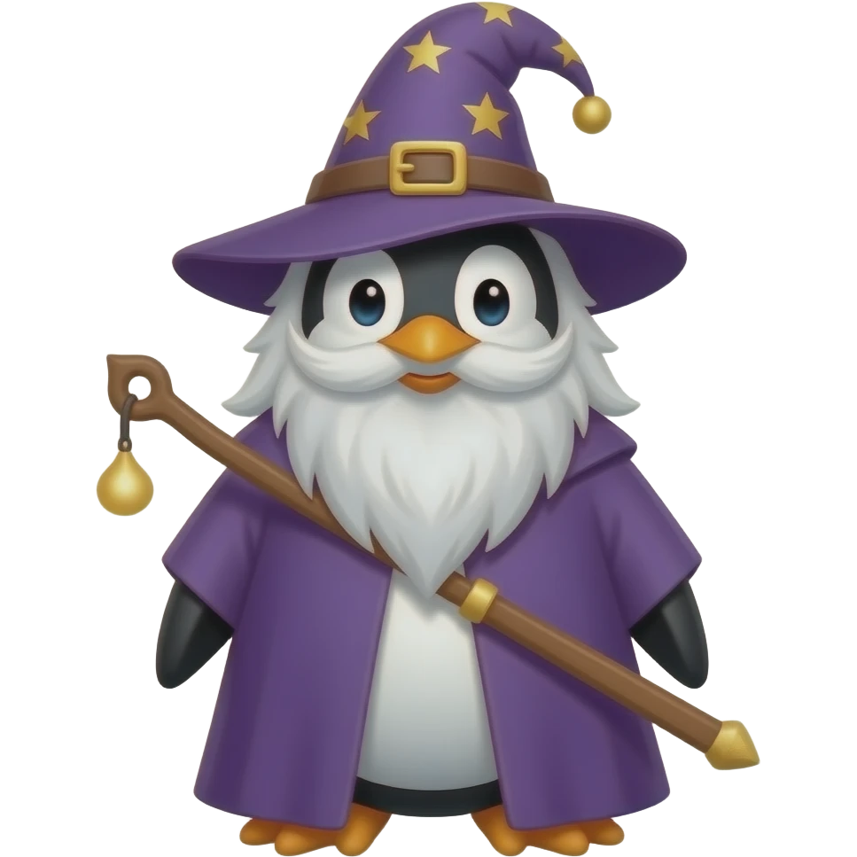 Penguin Wizard emoji