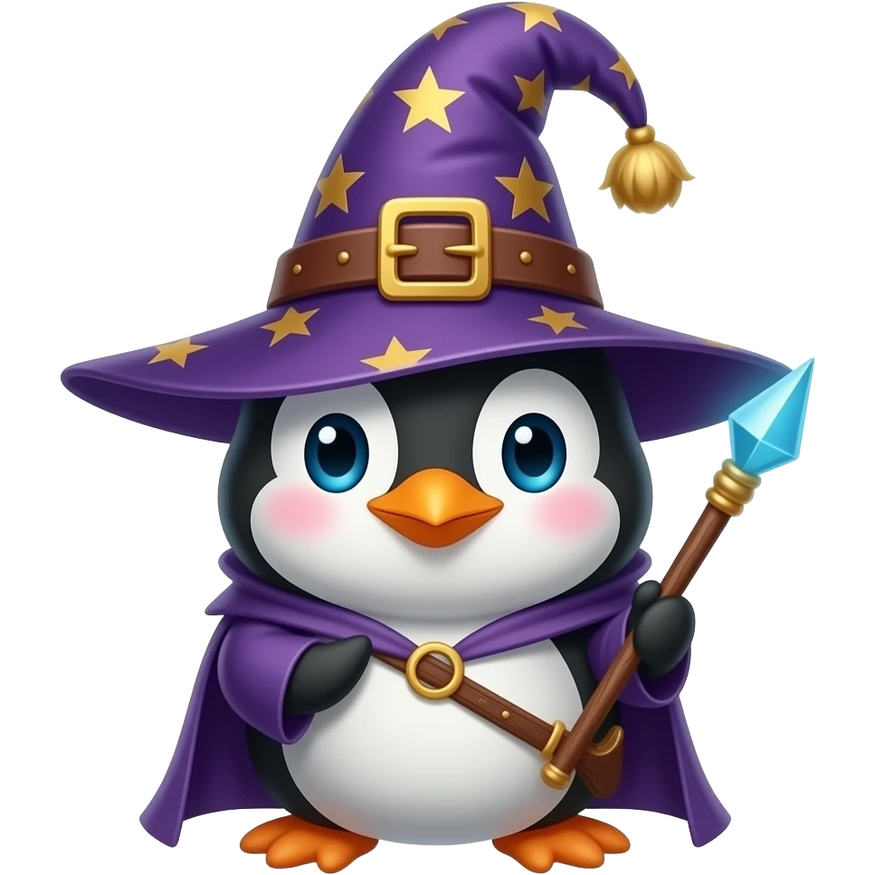 Penguin Wizard emoji