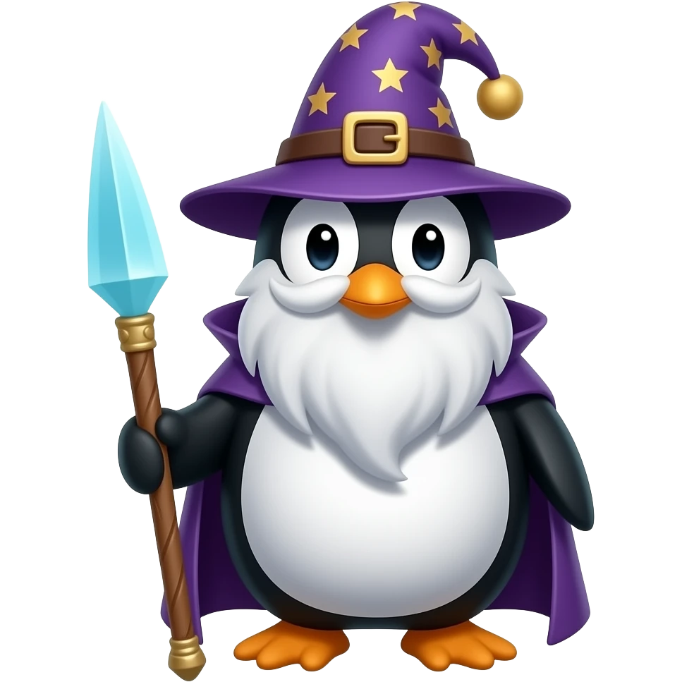 Penguin Wizard emoji