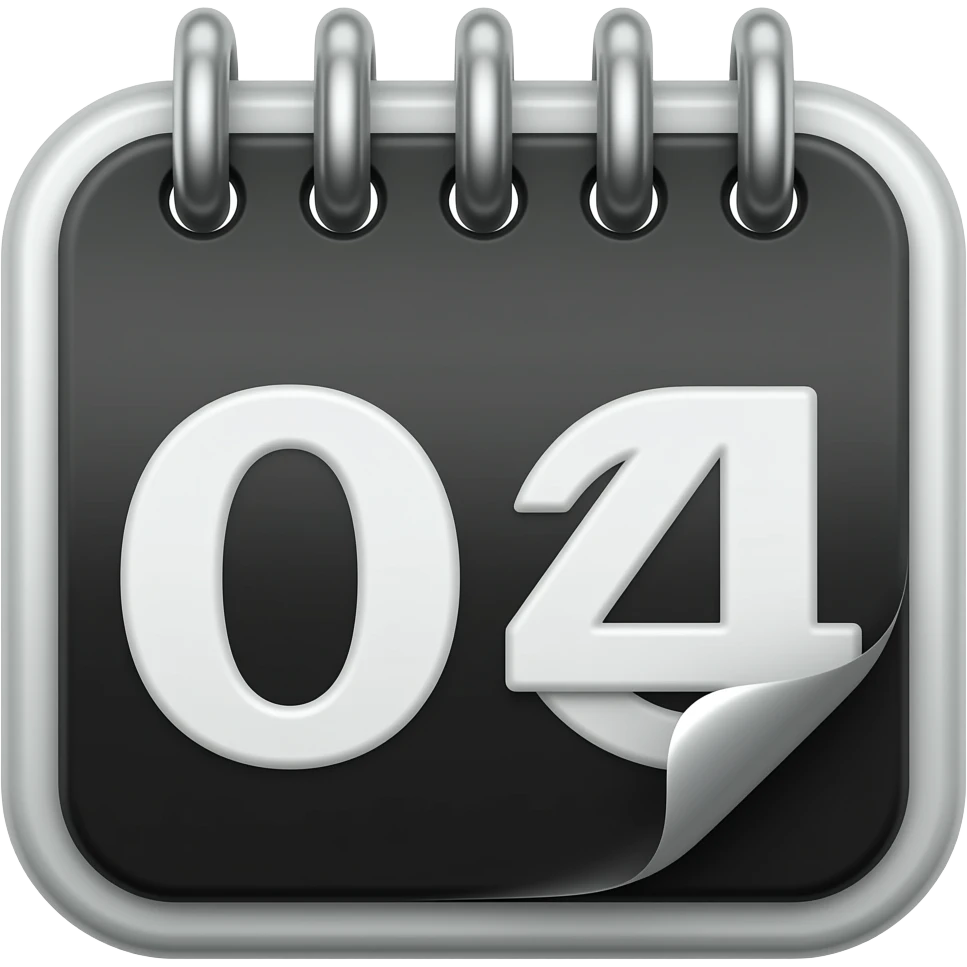 Calendar week black emoji