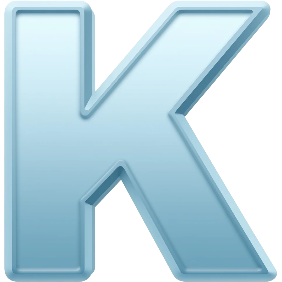 VK TEXT the V is light blue and the K is white emoji