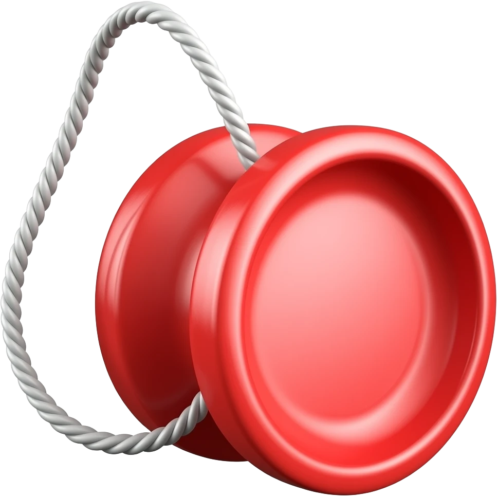 red yo yo with string emoji