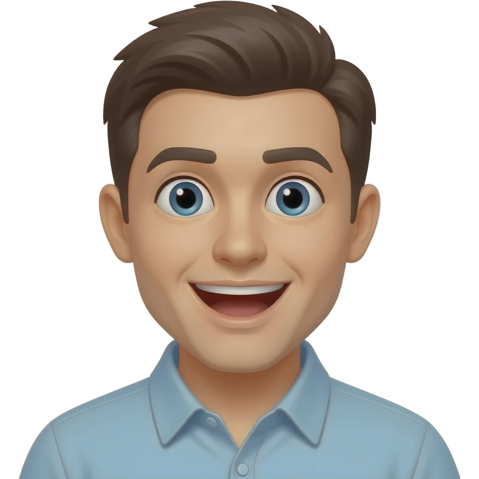 Create a suprised that is pleasant facial expression emoji