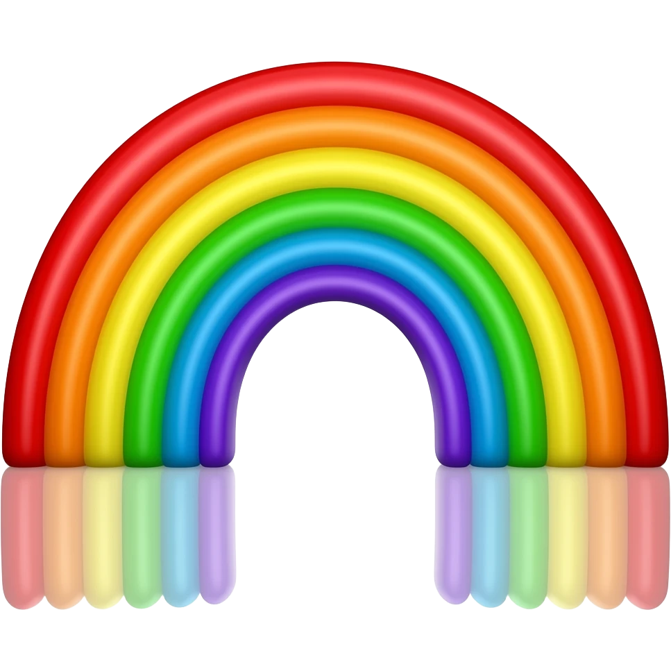 Bow rainbow emoji