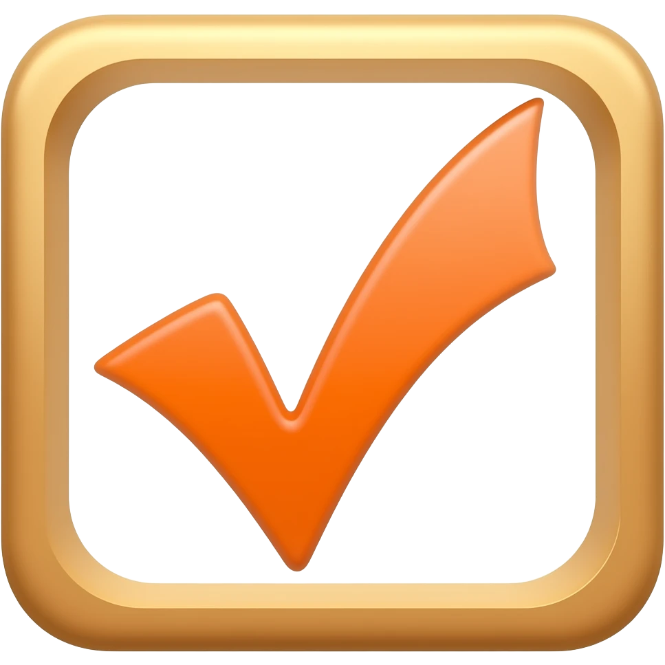 Can you generate a check mark in orange emoji