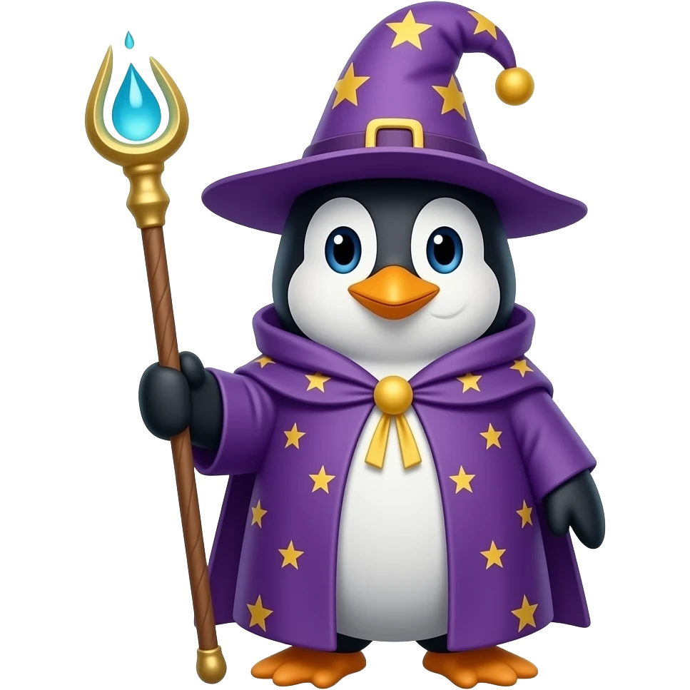 Penguin Wizard emoji
