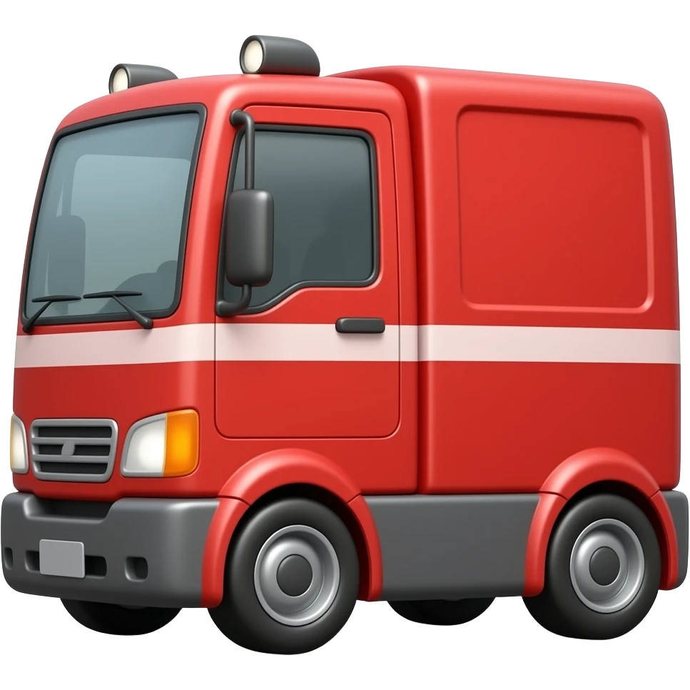 Red horizontal delivery robot emoji