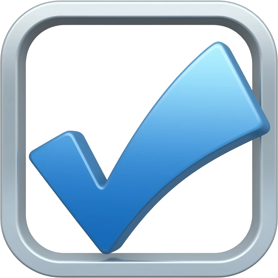 Blue tick emoji