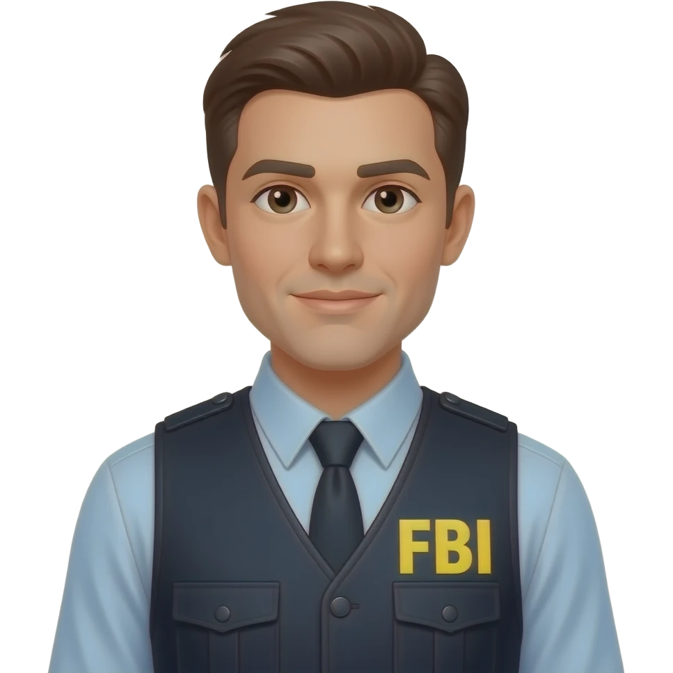fbi chaleco negro emoji