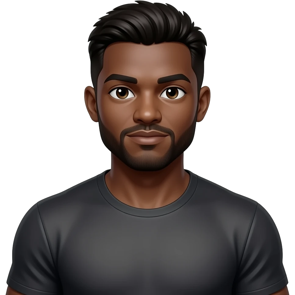 Black muscle guy emoji