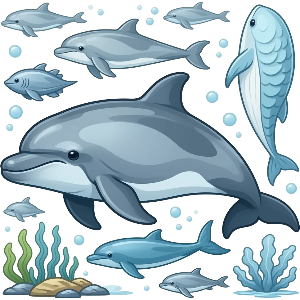 Скетч морские животные современные emoji