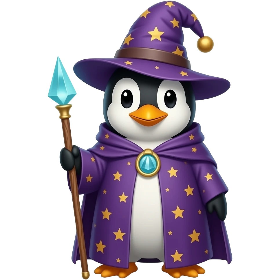 Penguin Wizard emoji