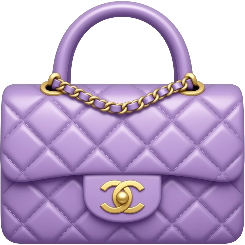 light violet chanel bag emoji